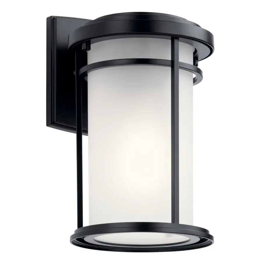 Toman One Light Outdoor Wall Mount in Black