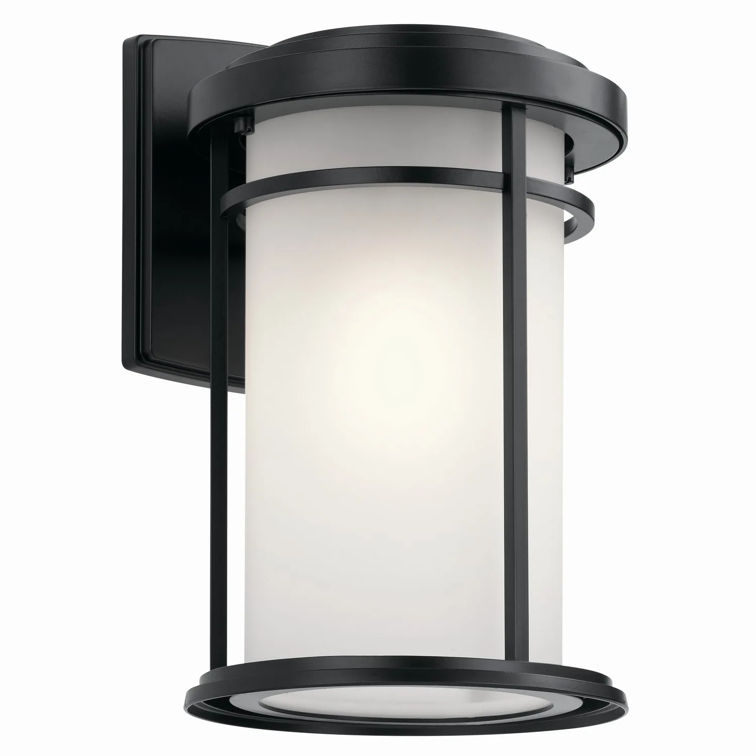 Toman One Light Outdoor Wall Mount in Black