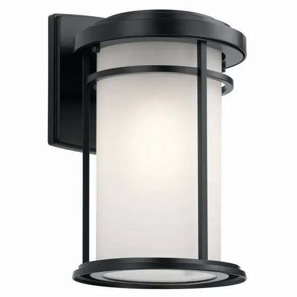 Toman One Light Outdoor Wall Mount in Black