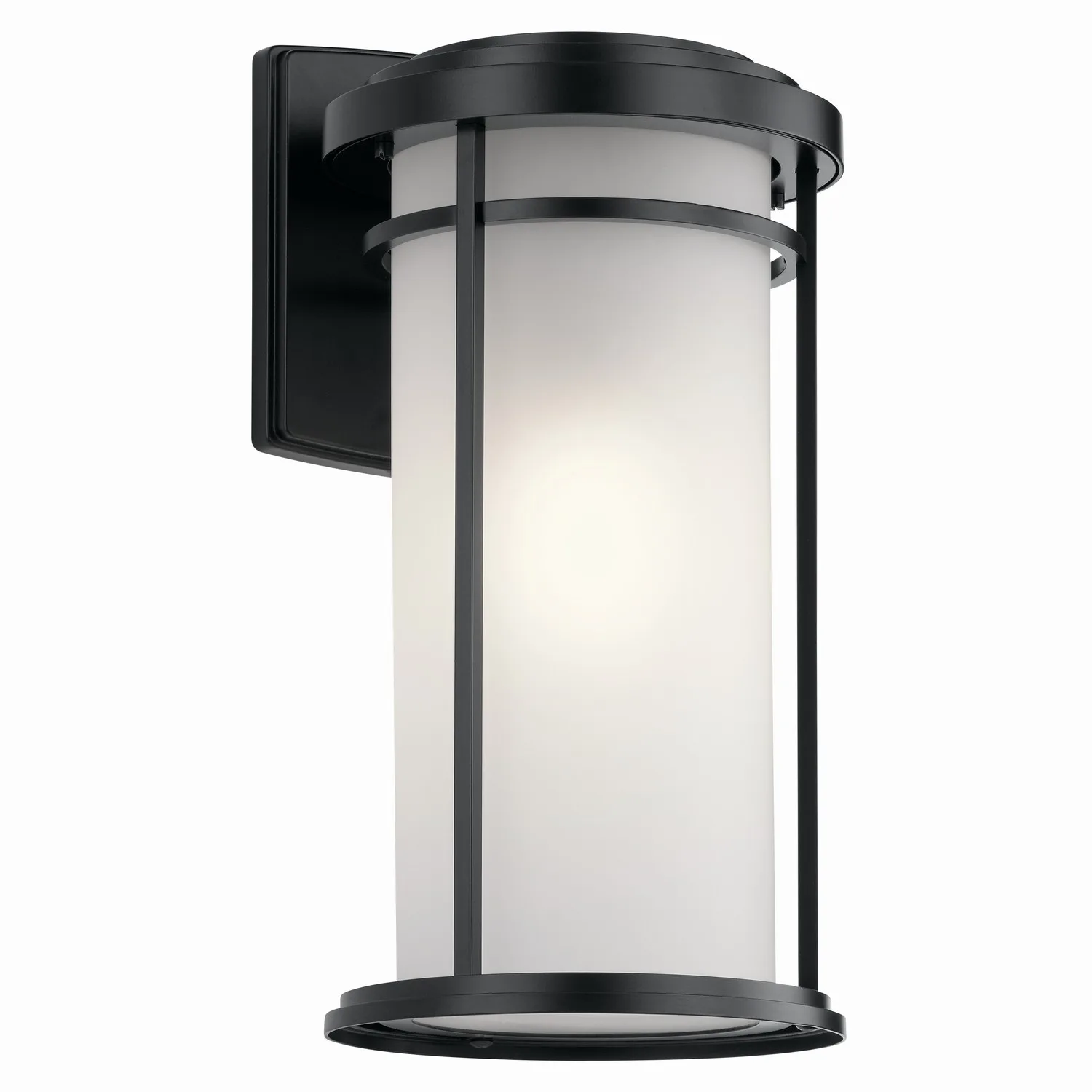 Toman One Light Outdoor Wall Mount in Black