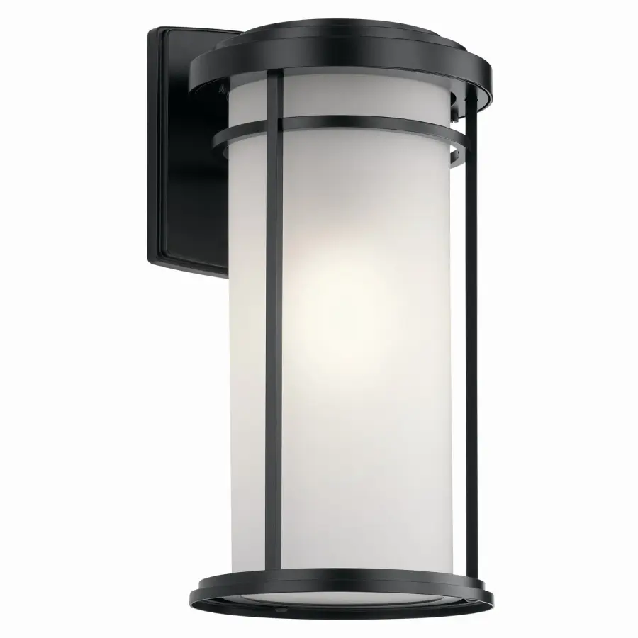 Toman One Light Outdoor Wall Mount in Black