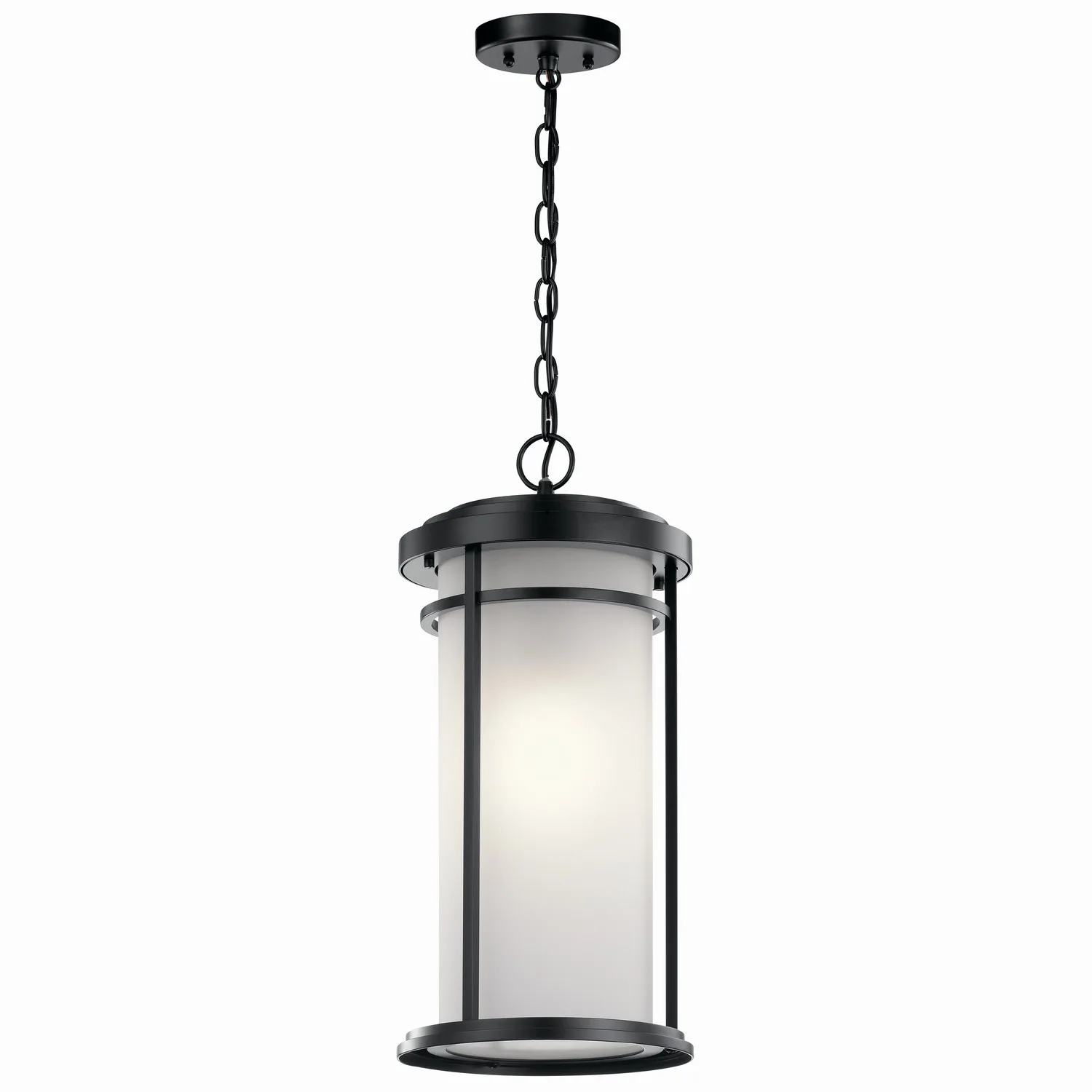 Toman One Light Outdoor Pendant in Black