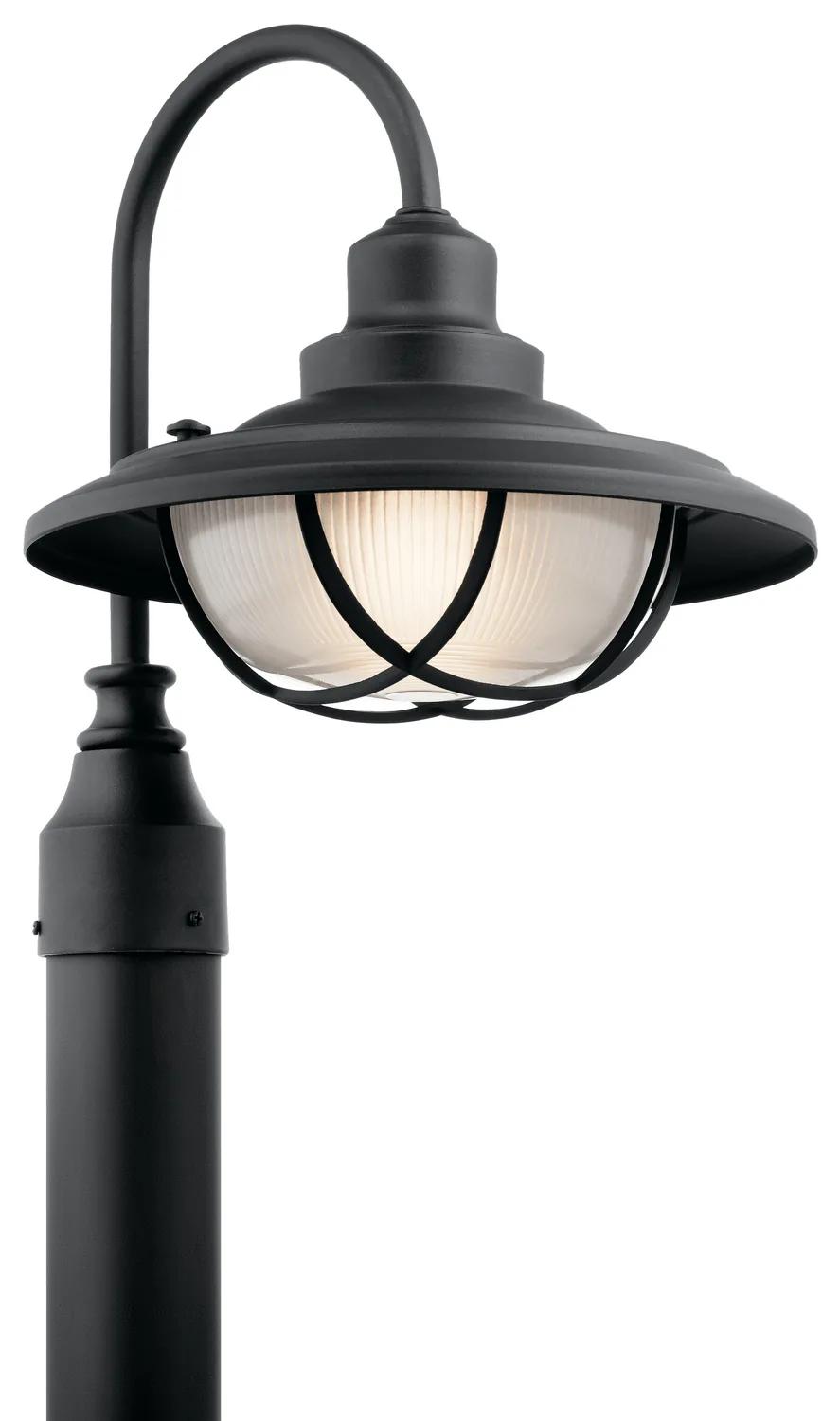Harvest Ridge Outdoor Post Mount Lantern in Textured Black