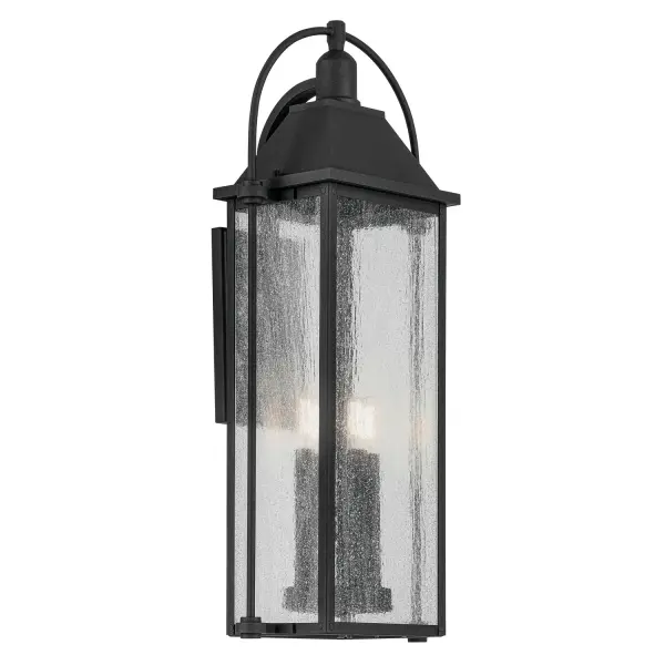 Harbor Row 4-Light Outdoor Wall Lantern in Textured Black