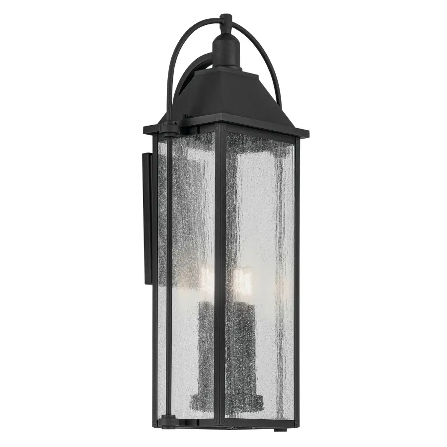 Harbor Row 4-Light Outdoor Wall Lantern in Textured Black