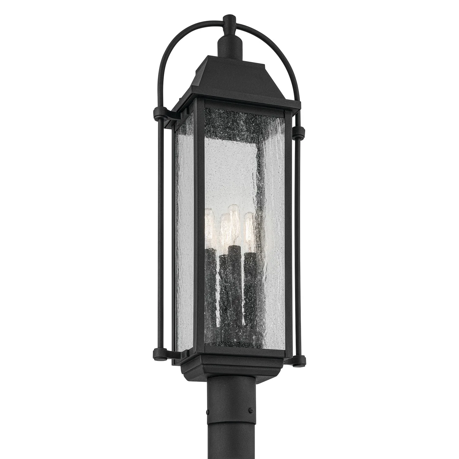 Harbor Row 4-Light Outdoor Post Mount in Textured Black