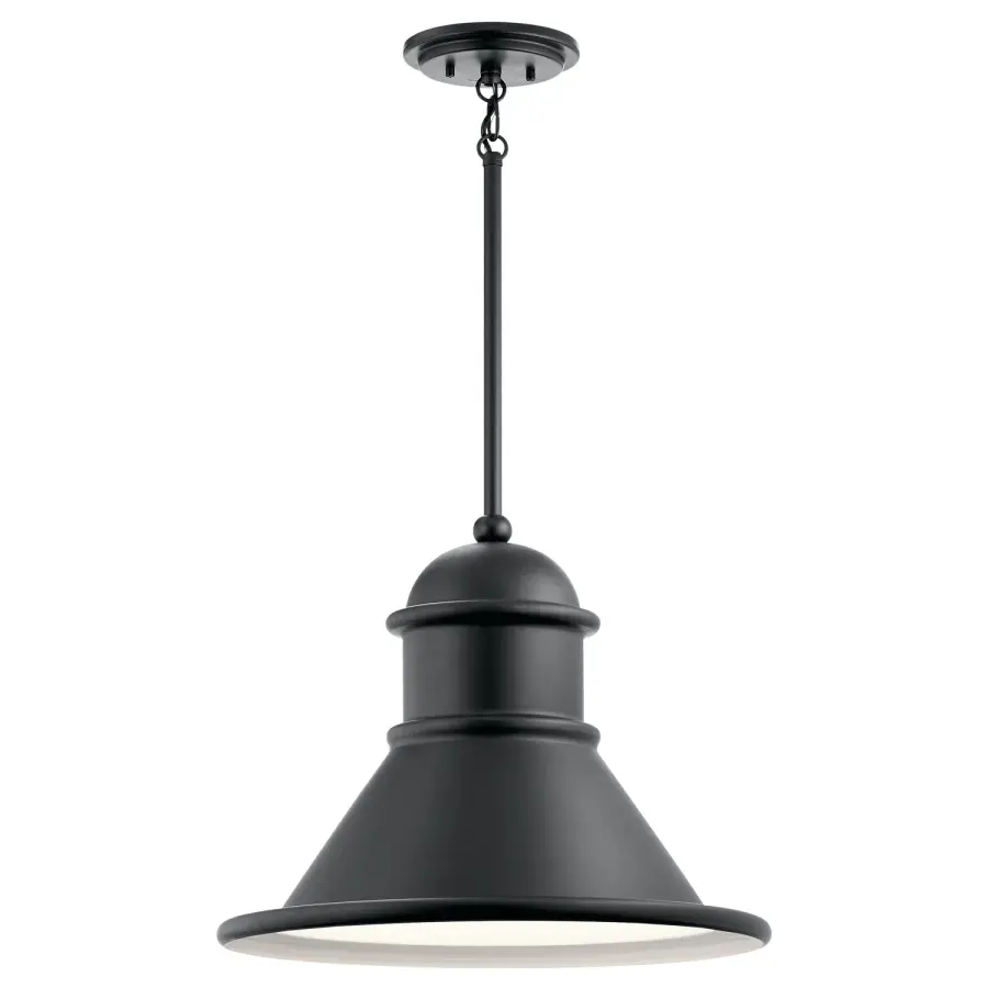 Northland One Light Outdoor Pendant in Black