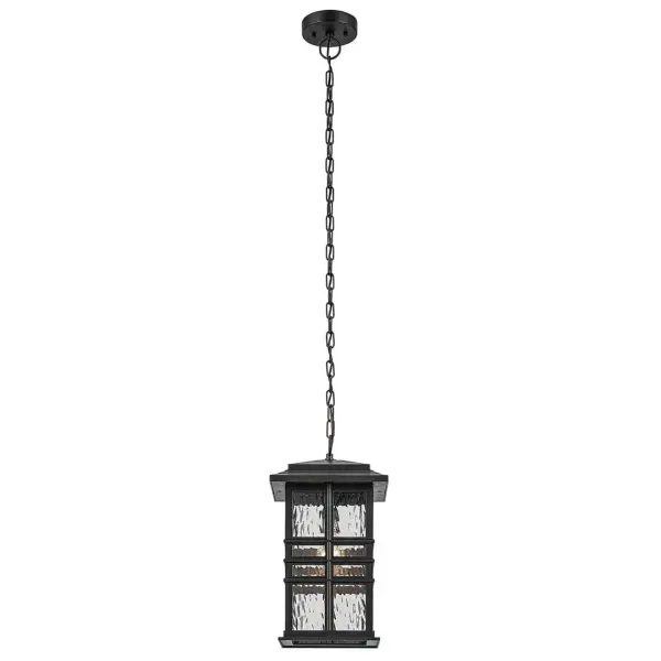 Classic Square Lantern with Hammered Glass Charm - Image 3