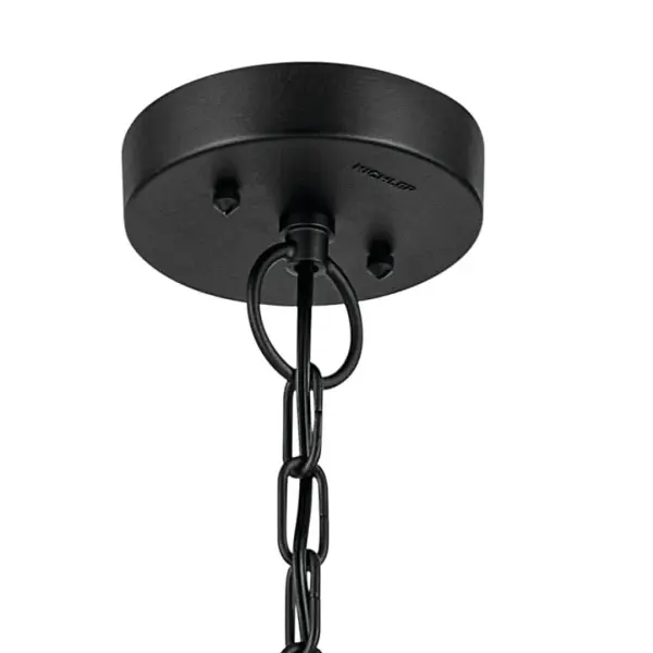 Classic Square Lantern with Hammered Glass Charm - Image 4