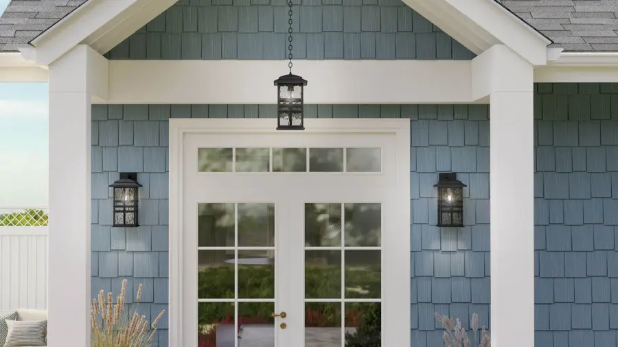 Classic Square Lantern with Hammered Glass Charm - Image 8