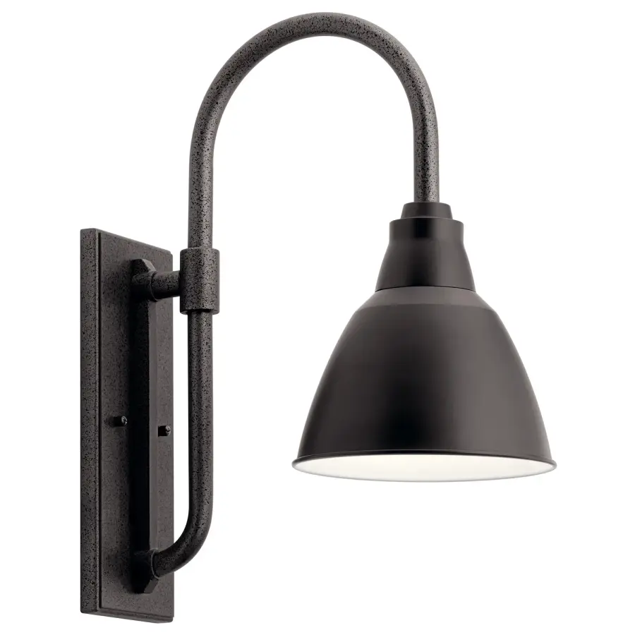 Pellinord Outdoor Wall Sconce in Black