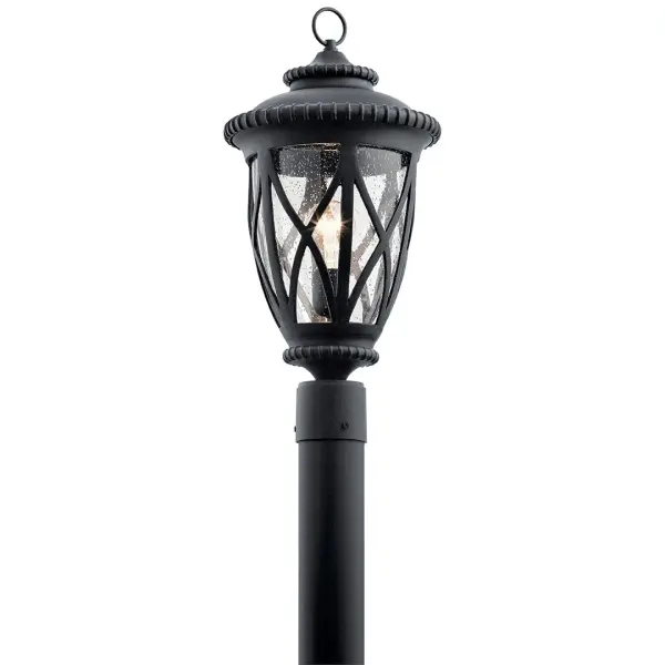 The Admirals Cove brings timeless maritime charm to outdoor spaces with its textured black finish and clear seeded glass. Perfect for coastal homes and traditional exteriors seeking authentic nautical style.