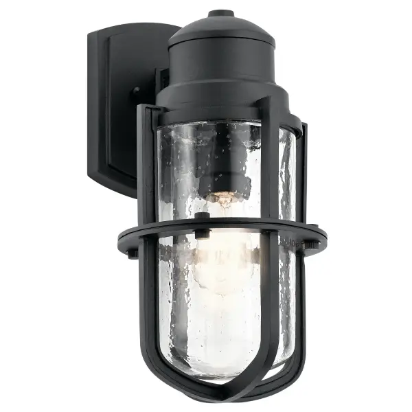 Suri One Light Outdoor Wall Mount in Textured Black