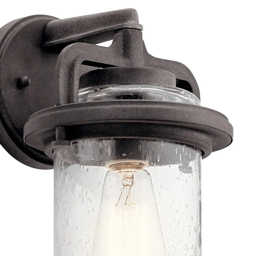 Charming Farmhouse-Style Outdoor Wall Light with Weathered Appeal - Image 2