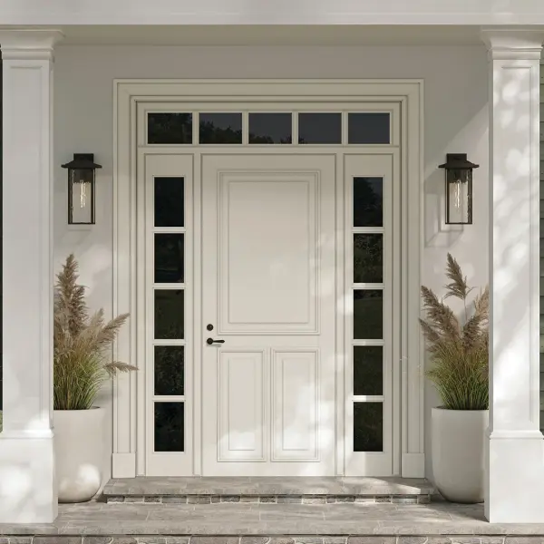 Elegant Outdoor Wall Light with Textured Black Finish and Water Glass - Image 7