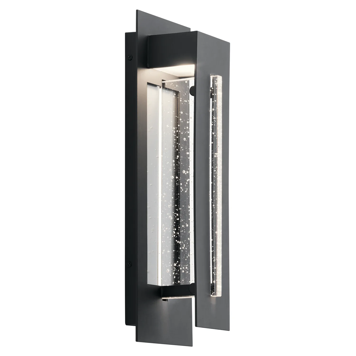 River Path LED Outdoor Wall Light in Textured Black