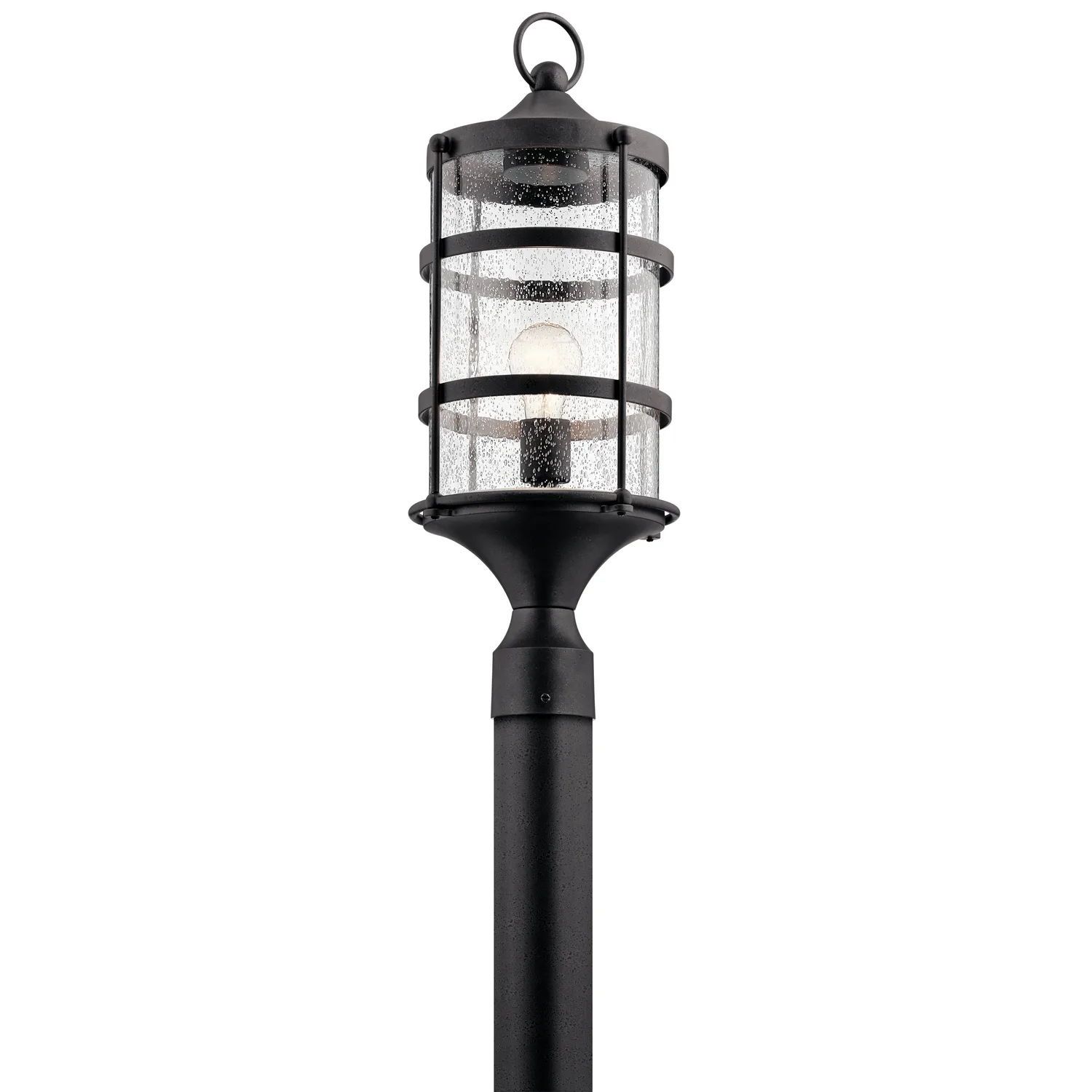 Mill Lane One Light Outdoor Post Mount in Anvil Iron