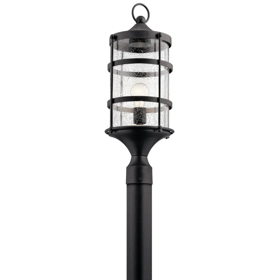 Mill Lane One Light Outdoor Post Mount in Anvil Iron
