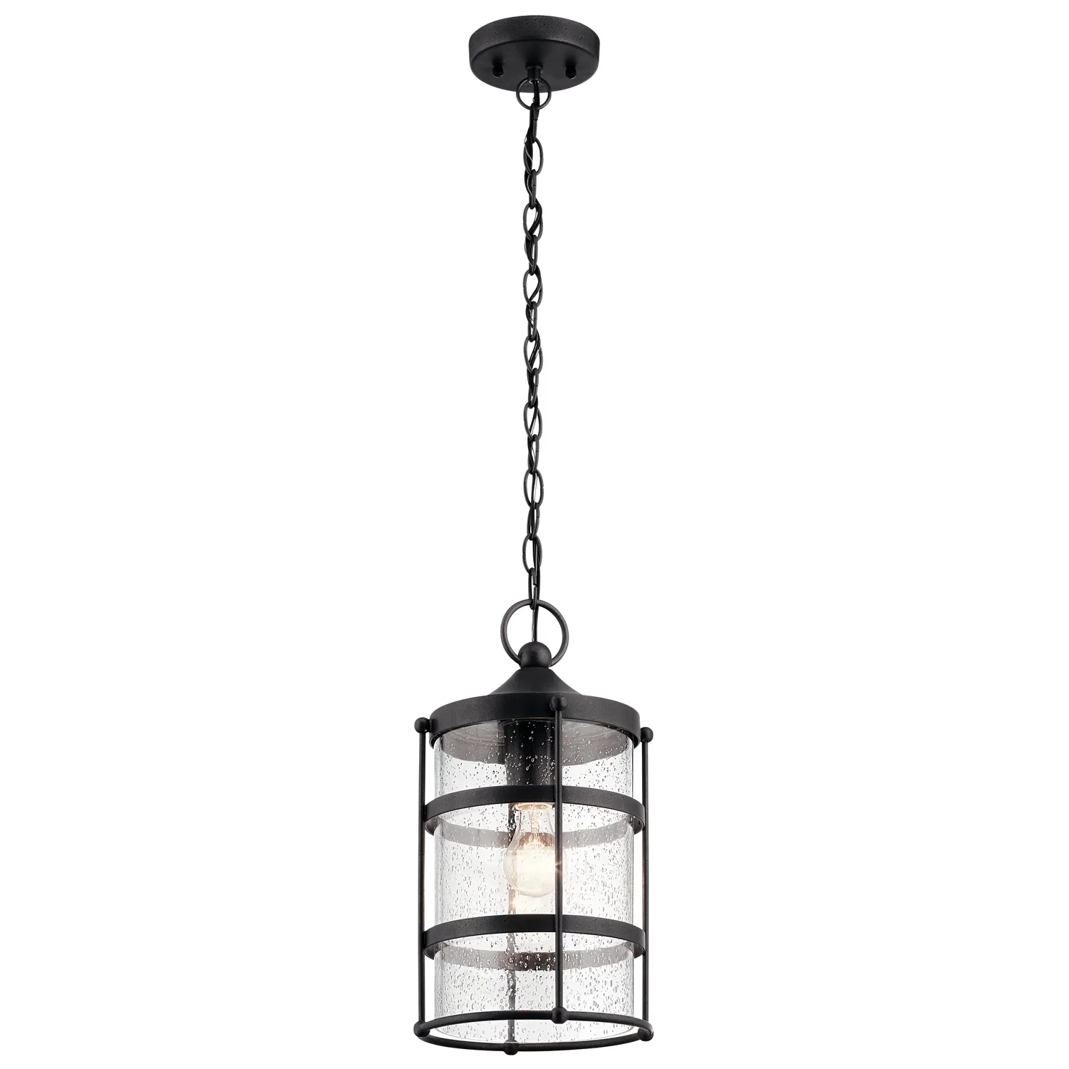 Mill Lane One Light Outdoor Pendant in Anvil Iron