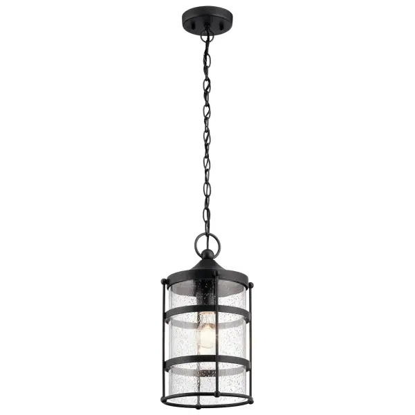 Mill Lane One Light Outdoor Pendant in Anvil Iron