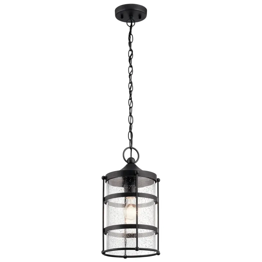 Mill Lane One Light Outdoor Pendant in Anvil Iron