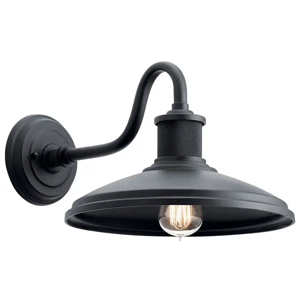 The Allenbury outdoor wall light combines traditional styling with modern wet-rated performance. Its textured black finish and dome shade create timeless curb appeal while standing up to harsh weather conditions.