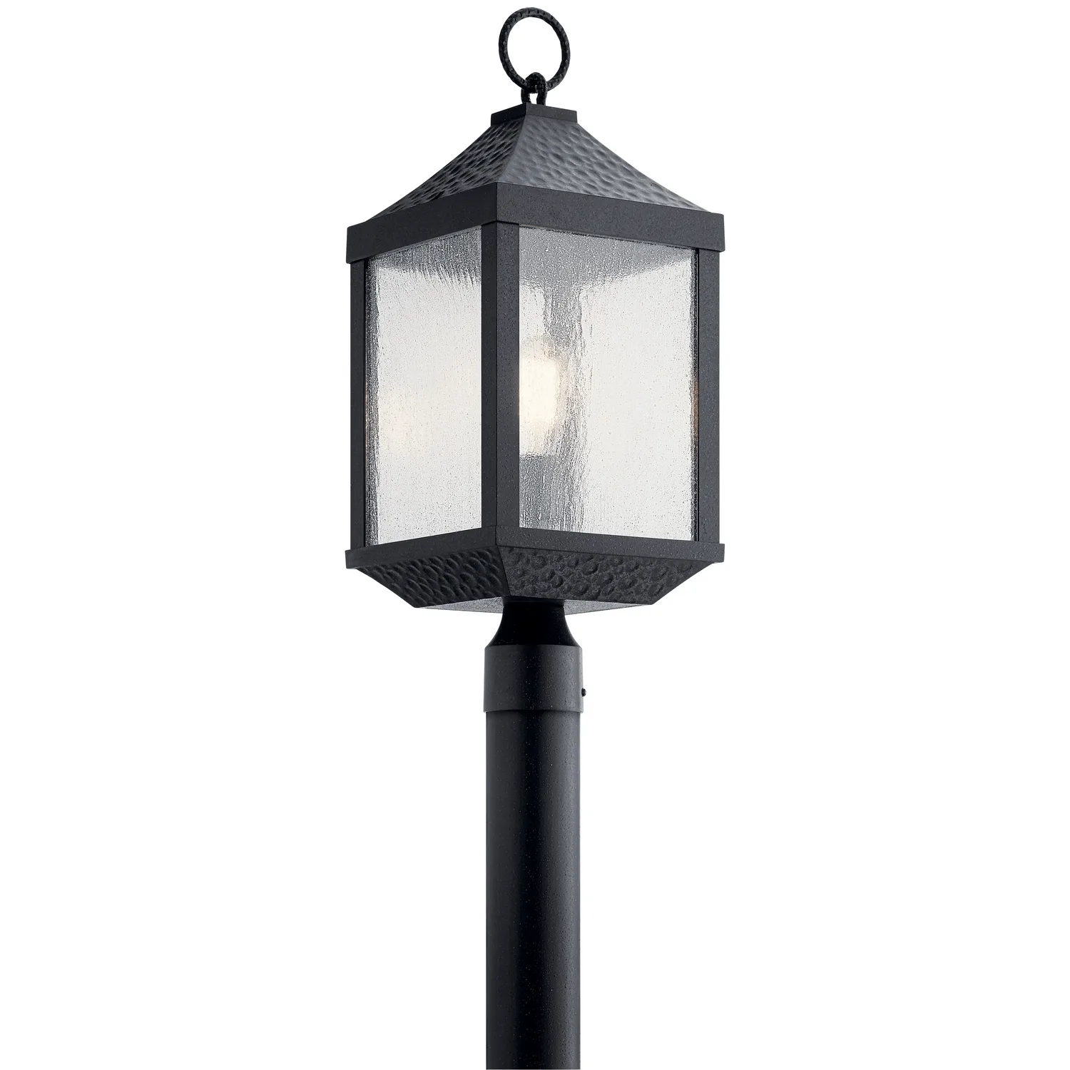 Springfield One Light Outdoor Post Mount in Distressed Black