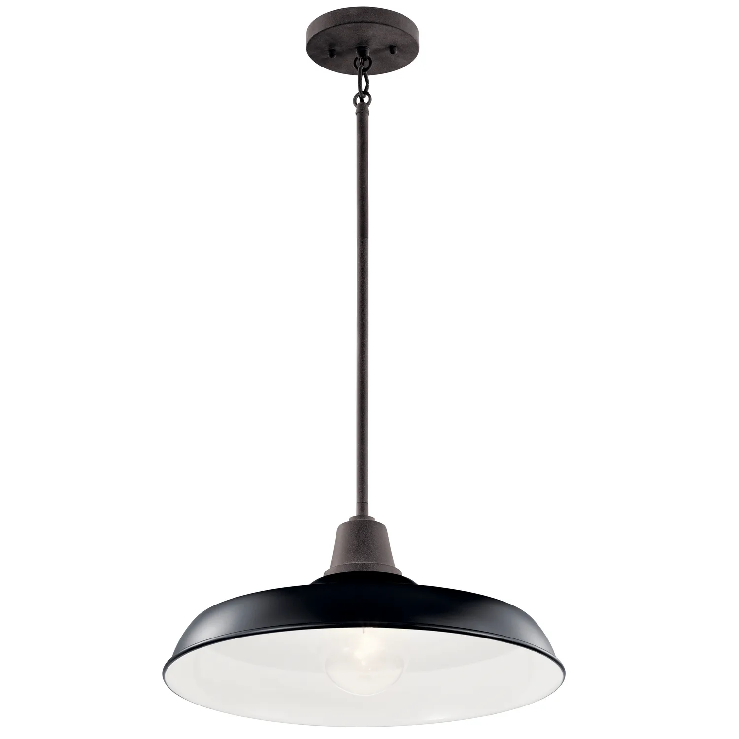 Pier 16" Outdoor Convertible Pendant/Flush Mount in Black