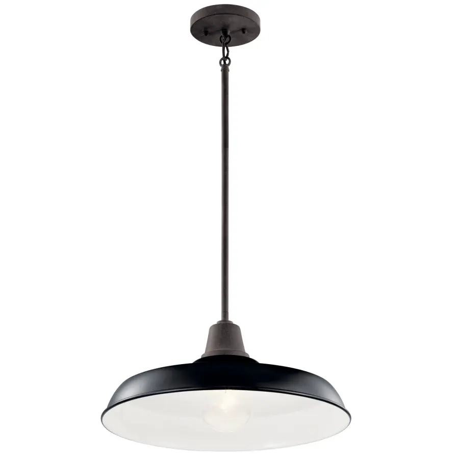 Pier 16" Outdoor Convertible Pendant/Flush Mount in Black