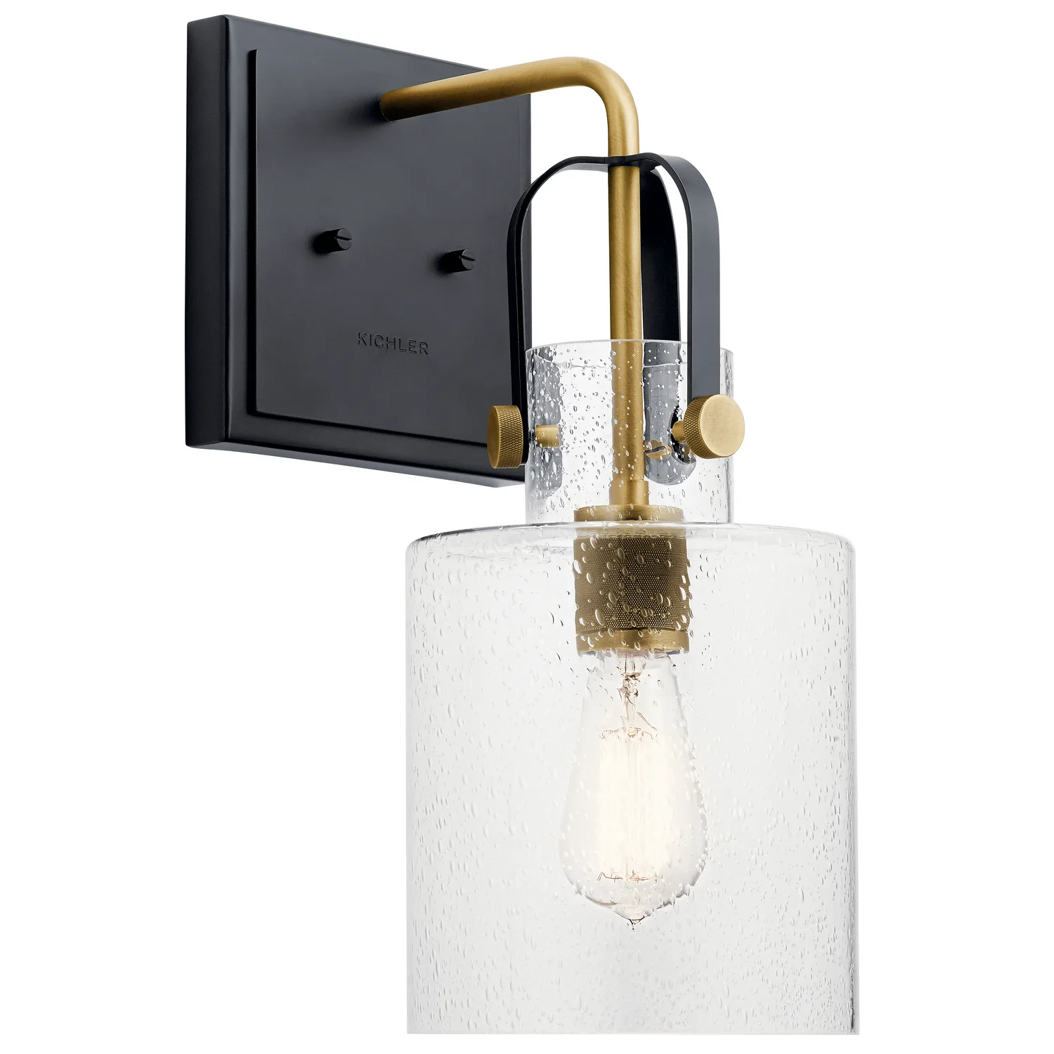Kitner One Light Wall Sconce in Natural Brass