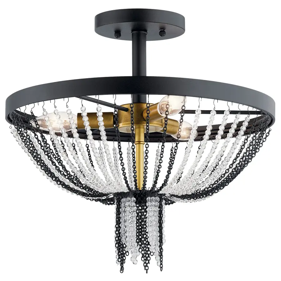 Alexia 3-Light Semi-Flush Mount Ceiling Light - Image 1