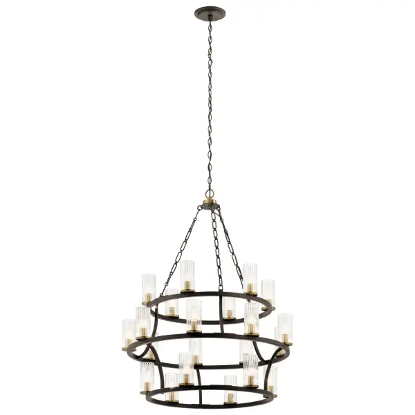 Mathias 21-Light Chandelier in Olde Bronze