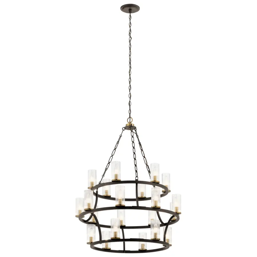 Mathias 21-Light Chandelier in Olde Bronze