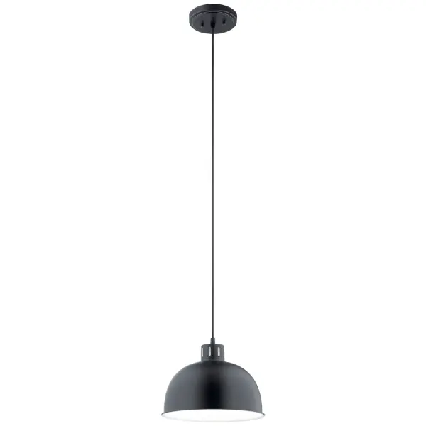 The Zailey pendant delivers clean, contemporary style with its 9-inch black dome shade and steel construction. Its compact size and adjustable cord make it ideal for kitchen islands, dining nooks, and office spaces.