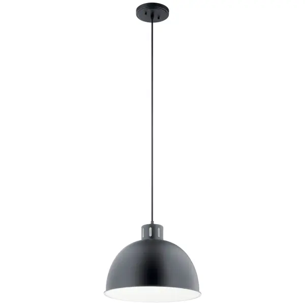 Zailey One Light Pendant in Black