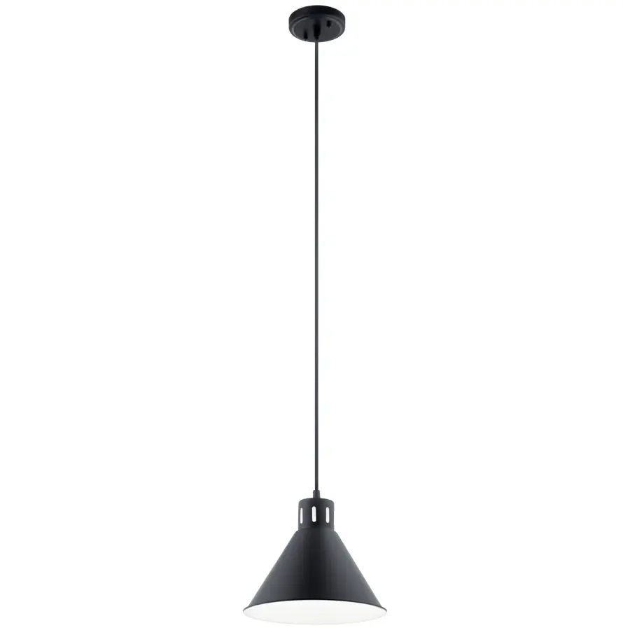 Zailey One Light Pendant in Black