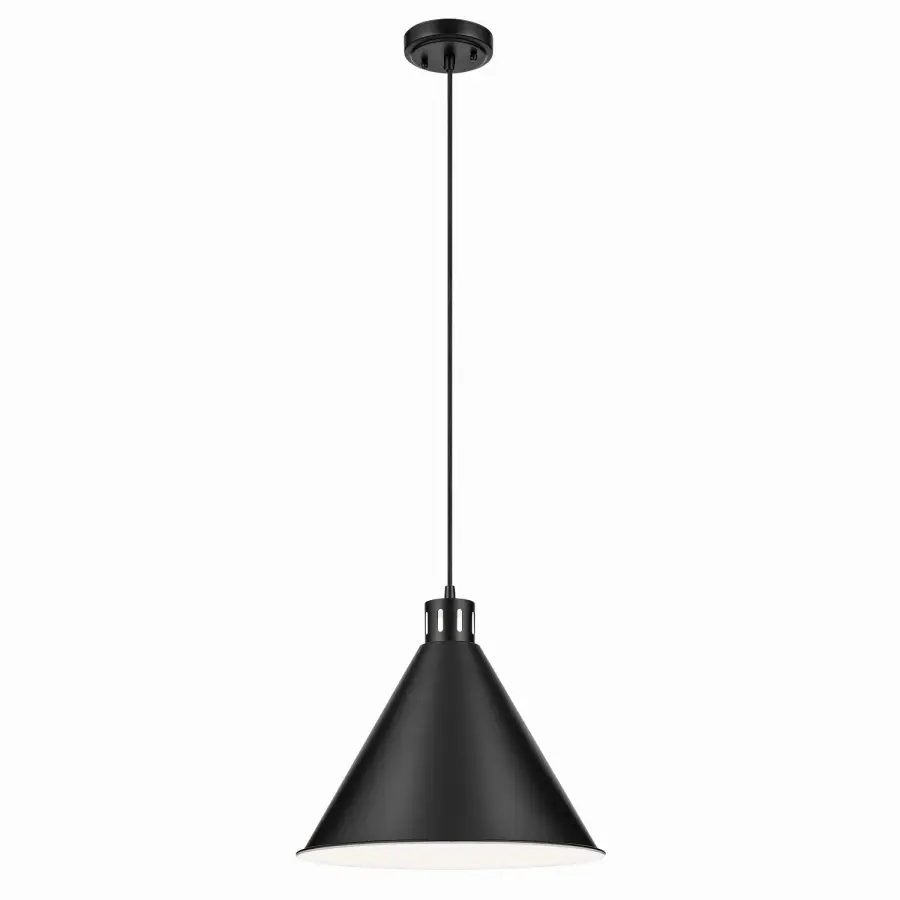 Zailey One Light Pendant in Black