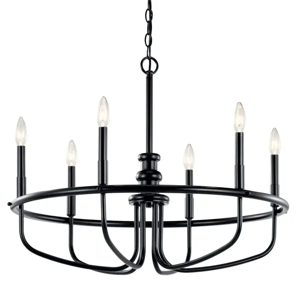 Capitol Hill 6-Light Chandelier in Black - Image 1