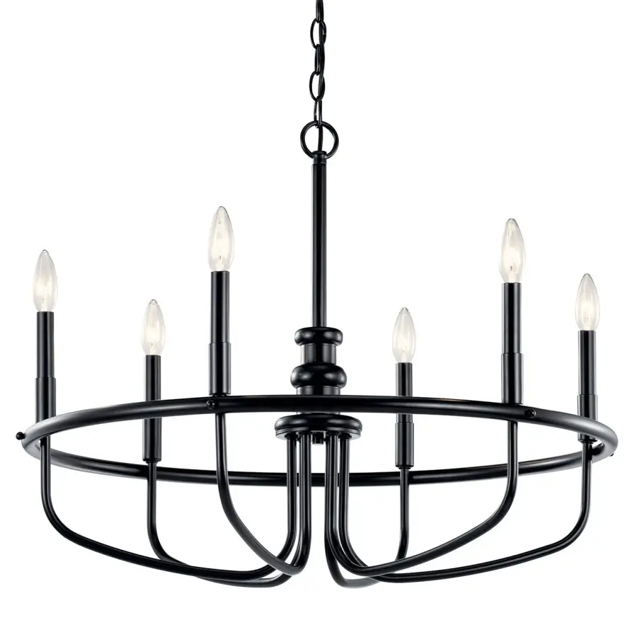 Capitol Hill 6-Light Chandelier in Black - Image 1