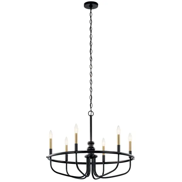 Capitol Hill 6-Light Chandelier in Black - Image 2