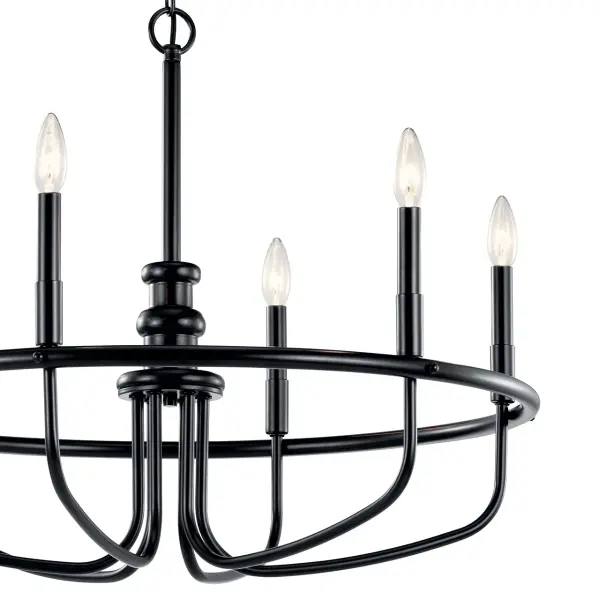 Capitol Hill 6-Light Chandelier in Black - Image 3