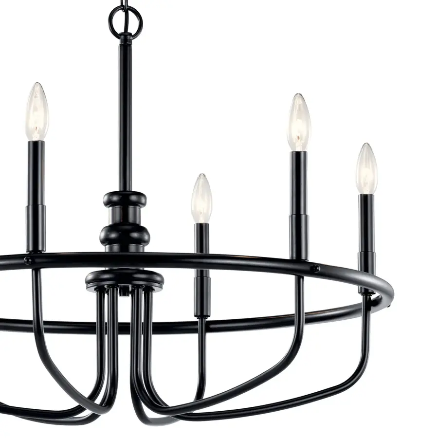 Capitol Hill 6-Light Chandelier in Black - Image 3