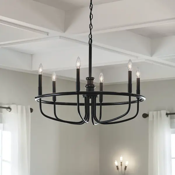 Capitol Hill 6-Light Chandelier in Black - Image 5