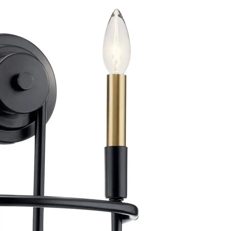 Capitol Hill 2-Light Wall Sconce in Black - Image 2