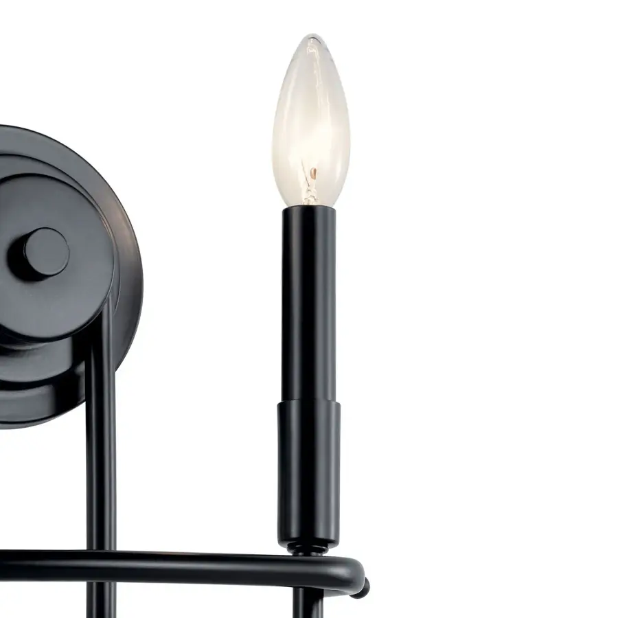 Capitol Hill 2-Light Wall Sconce in Black - Image 3