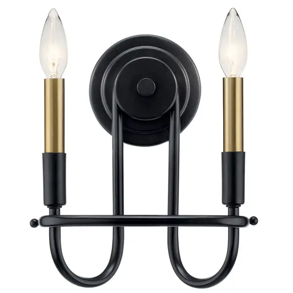 Capitol Hill 2-Light Wall Sconce in Black - Image 4