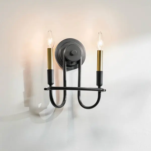 Capitol Hill 2-Light Wall Sconce in Black - Image 6