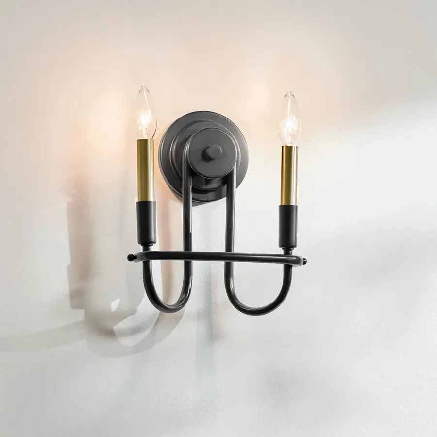 Capitol Hill 2-Light Wall Sconce in Black - Image 6