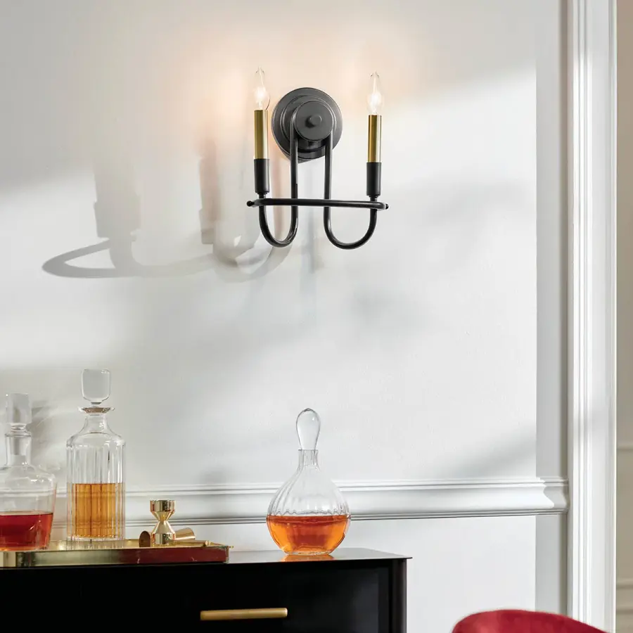 Capitol Hill 2-Light Wall Sconce in Black - Image 7