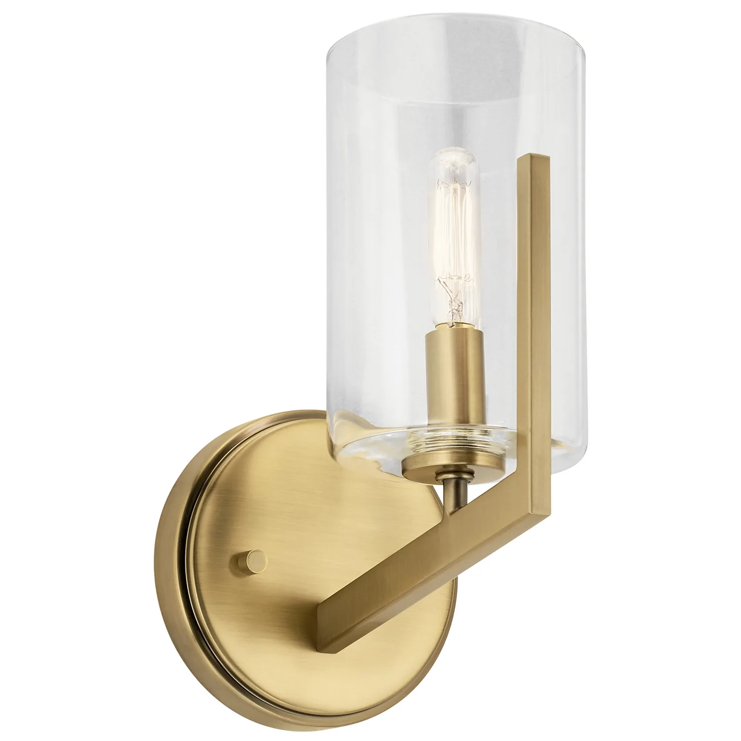 Nye One Light Wall Sconce in Brushed Natural Brass
